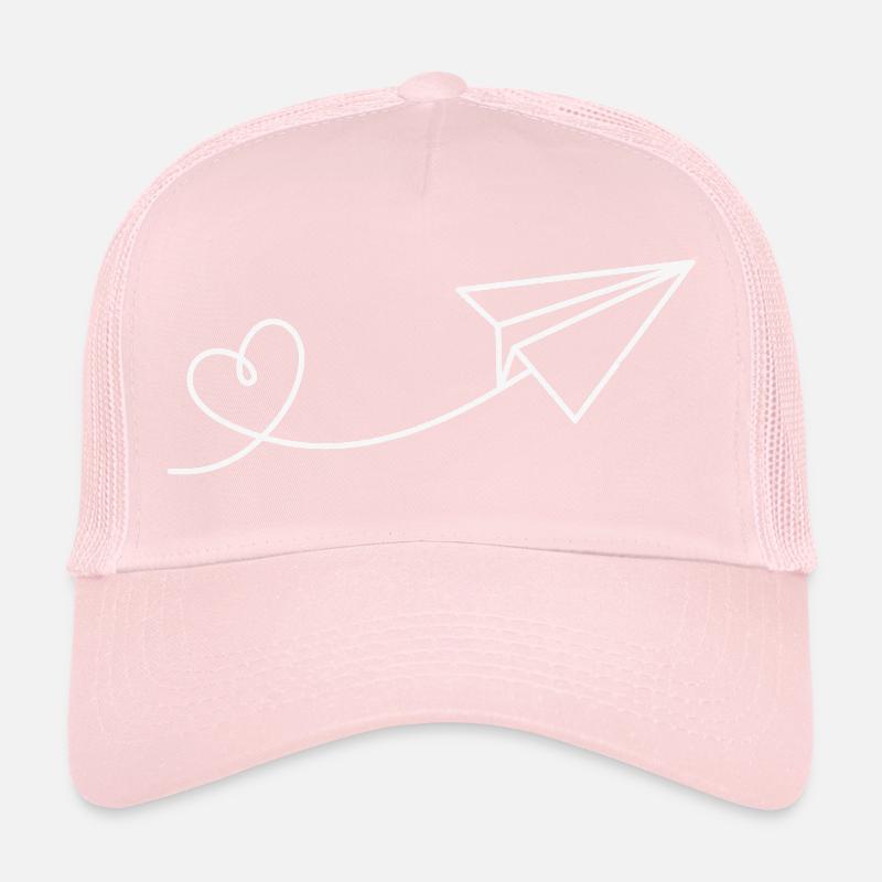 Papierflieger Papier Flieger Herz Urlaub Reise Trucker Cap