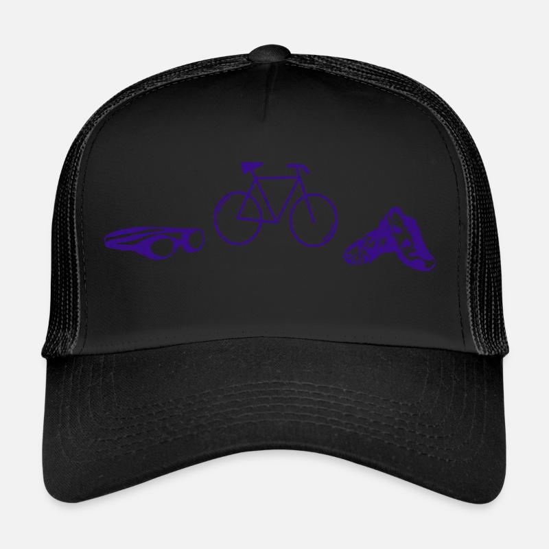 triathlet - Trucker Cap - Schwarz/Schwarz
