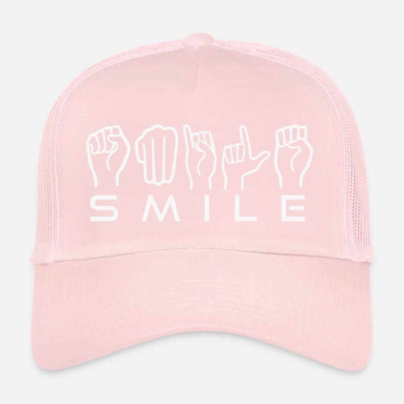 SMILE white Trucker Cap