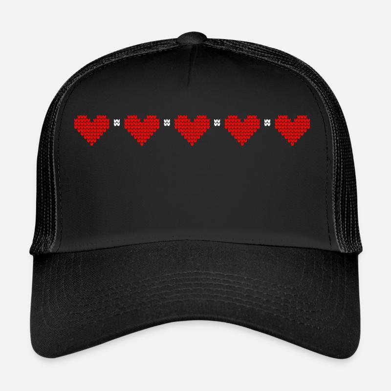 Heart Knitting Pattern Line Series Ugly Christmas Trucker Cap