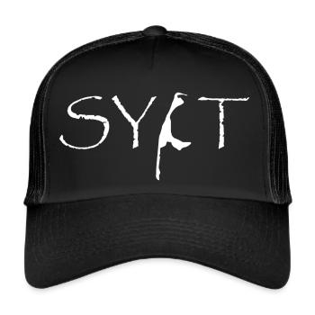 Sylt, Nordsee, Westerland - Trucker Cap - Schwarz/Schwarz - Vorne
