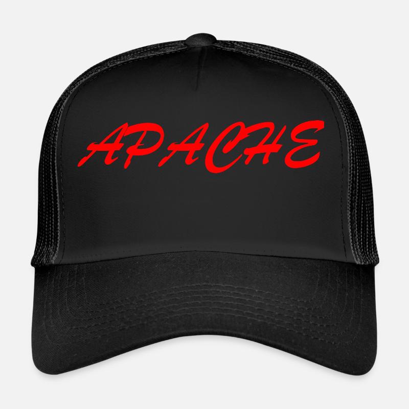 Apache - Casquette trucker - noir/noir