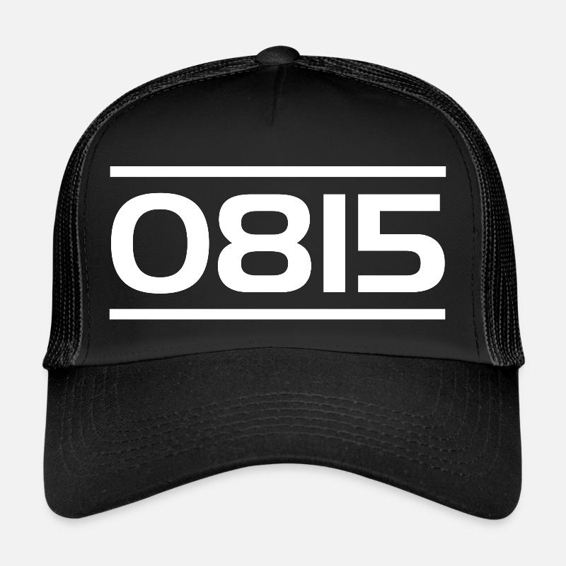 0815 V1 - Trucker Cap - Schwarz/Schwarz
