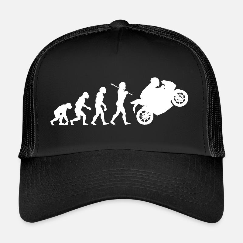 Évolution motocycliste - Casquette trucker - noir/noir
