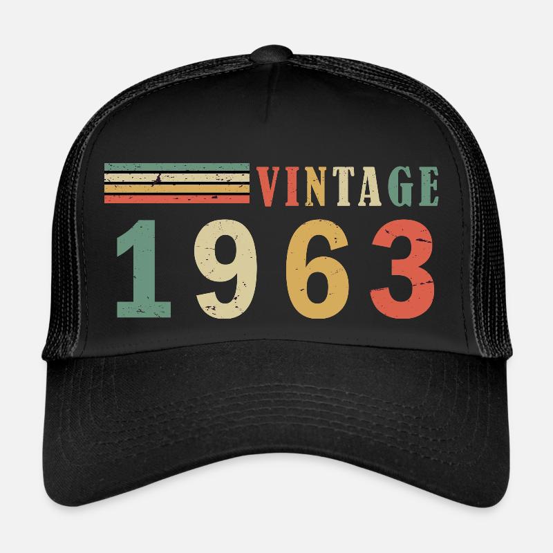 Vintage 1963 - Trucker Cap - black/black