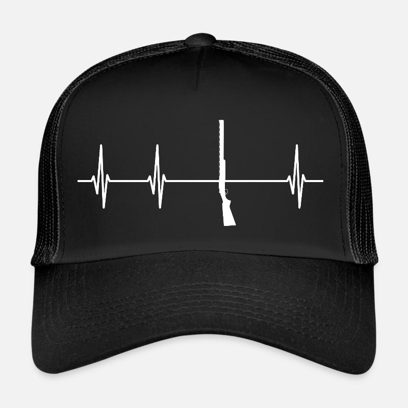 Hunting Heartbeat ECG Pulse Trucker Cap