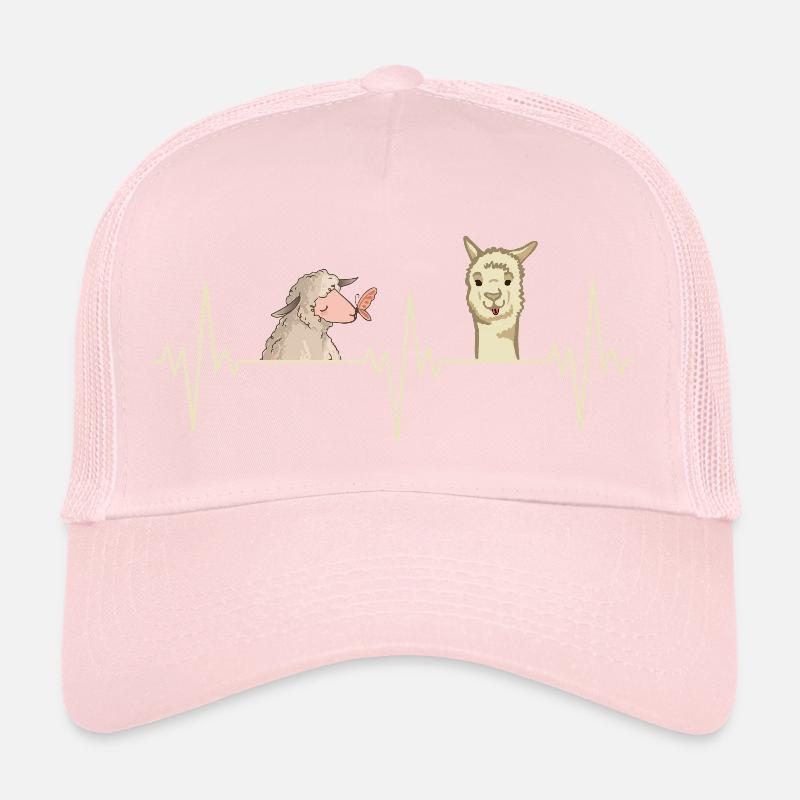Alpaca Herzschlag Schaf Alpaka Geschenk Trucker Cap