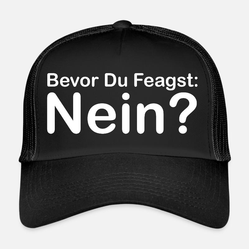 Fun Spaß Lustige - Trucker Cap - Schwarz/Schwarz