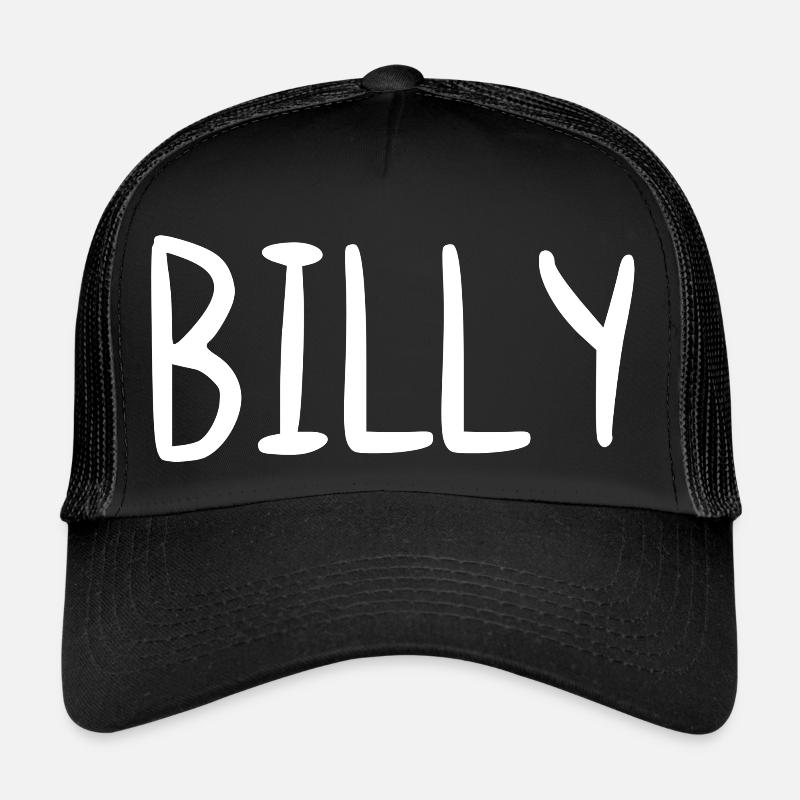 Billy Custom Name Schriftart Text Geburtstag Trucker Cap