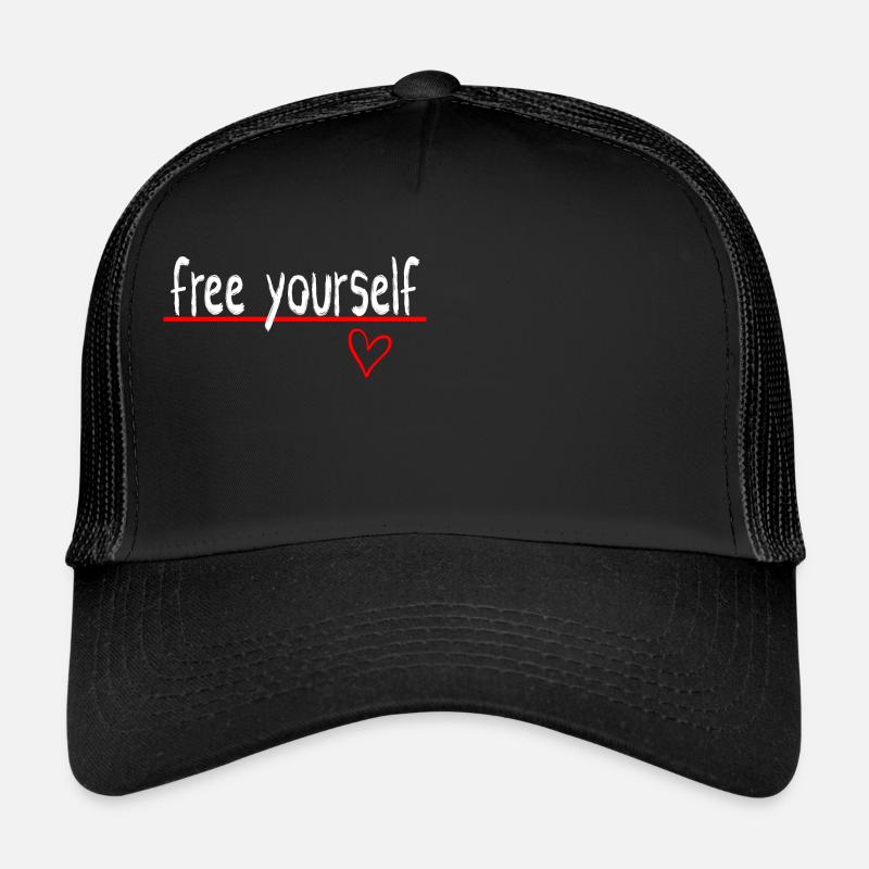 libérez-vous des citations - Casquette trucker - noir/noir