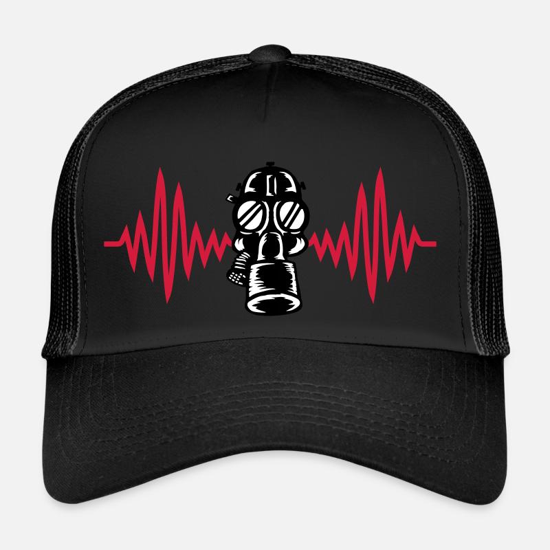 Pulse Retro Gas Mask Heartbeat Trucker Cap
