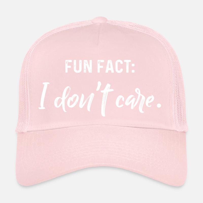 Fun Fact I Don't Care Frech Frech Sarkastisch Lustig Trucker Cap
