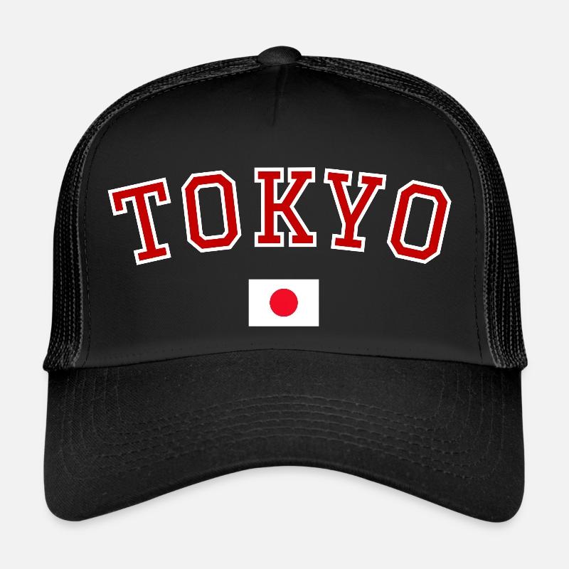 Tokyo, Japan - Trucker Cap - black/black