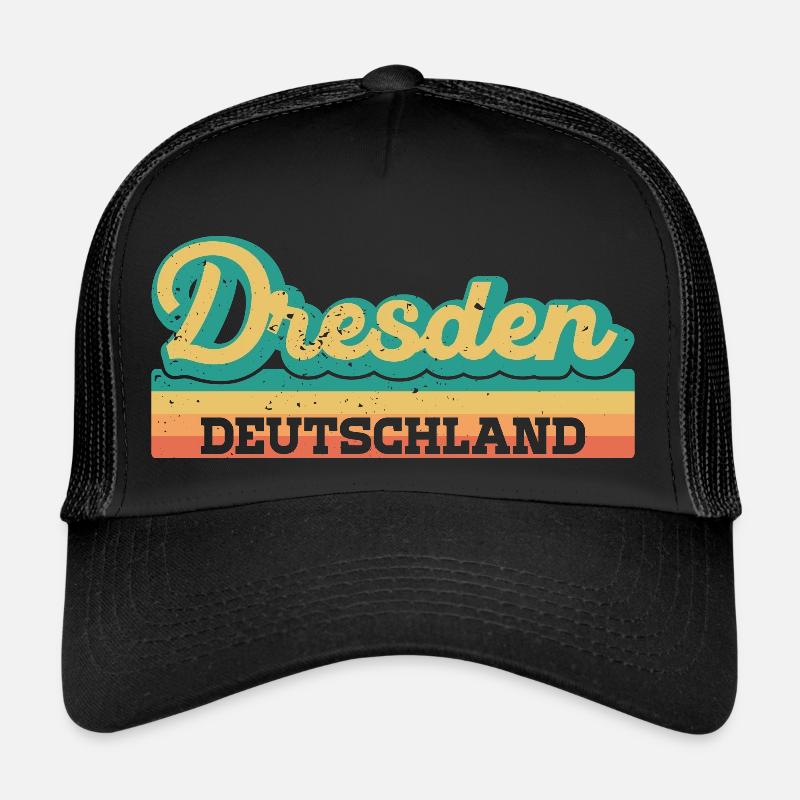 Dresden Germany GDR GDR Retro Flag Trucker Cap