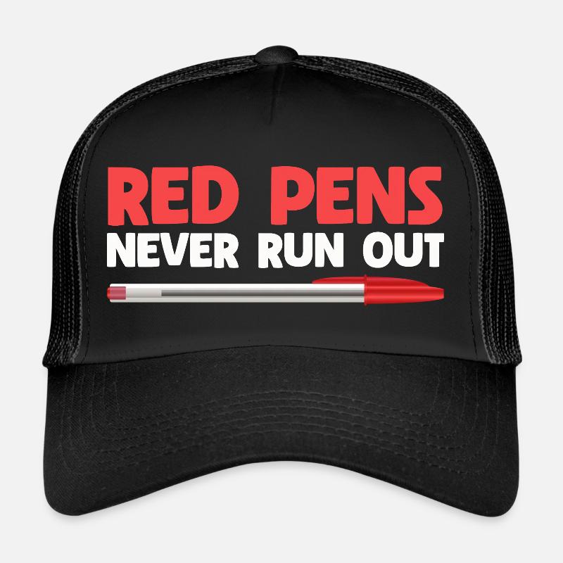 Rotstift Englischlehrer Englisch Lehrer Tasse Trucker Cap