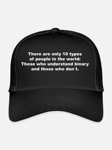 Programmeurs programmer geek cadeau geek - Casquette trucker  - noir/noir - Devant