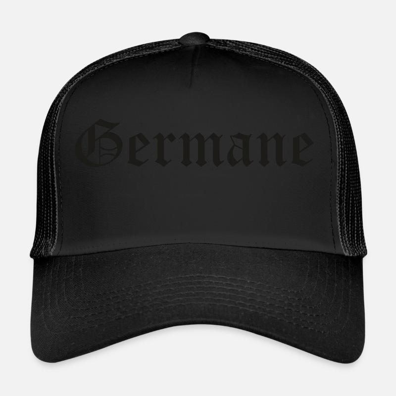 Germane Germania Germanisch Geschenkidee - Trucker Cap - Schwarz/Schwarz