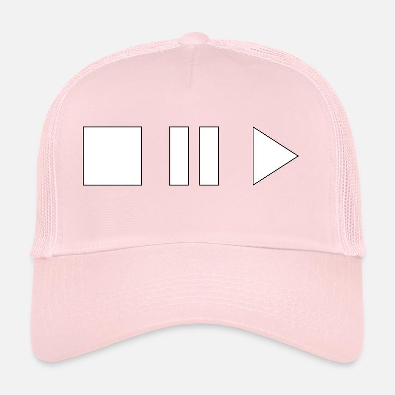 Stop Play and Pause Trucker Cap