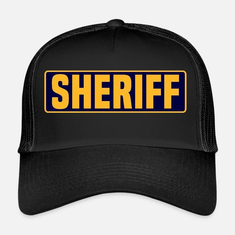 shérif - Casquette trucker  - noir/noir