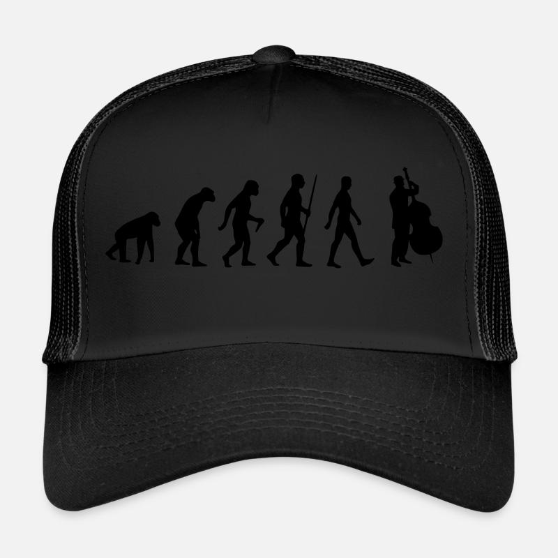 Contrebasse - Evolution Music Strings Instrument Casquette trucker 