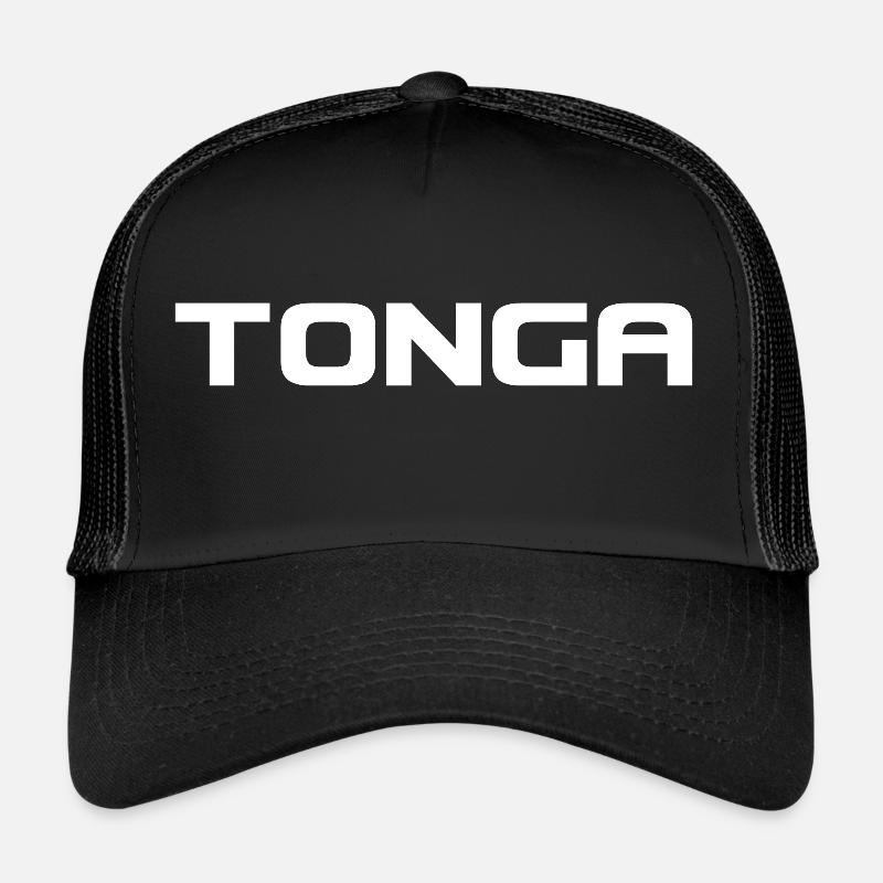 Tonga Logo Polynésie Pacifique - Casquette trucker - noir/noir