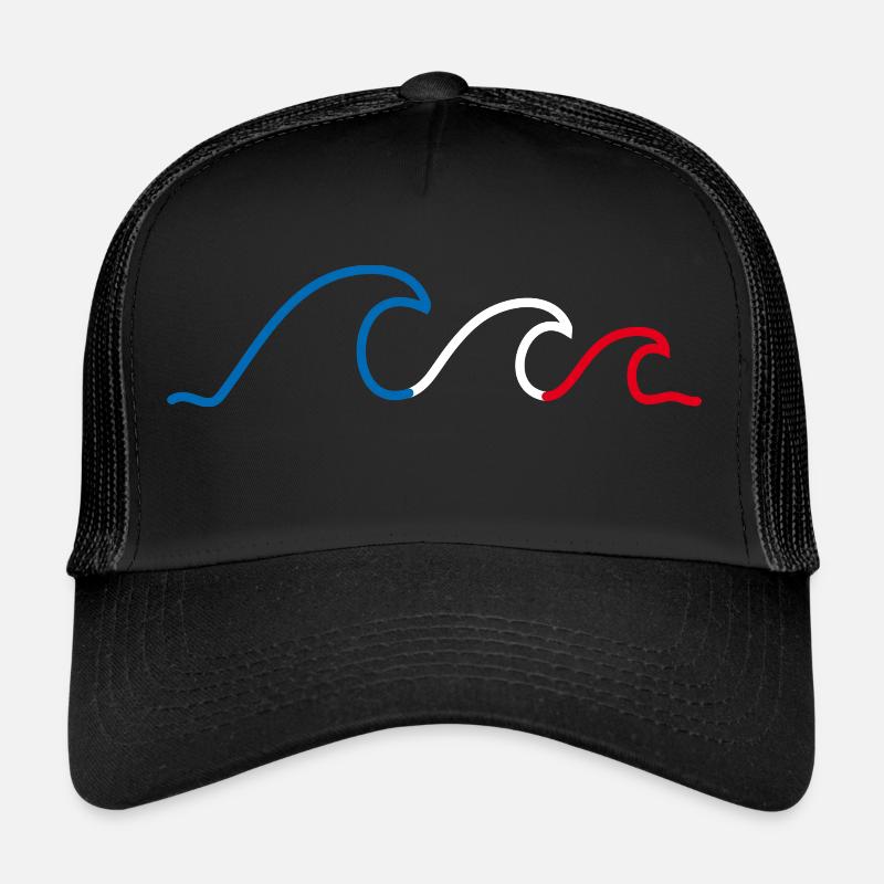 Die hanseatische Welle - Trucker Cap - Schwarz/Schwarz