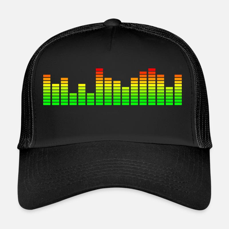 Musik Equalizer & visualizer - Trucker Cap - Schwarz/Schwarz
