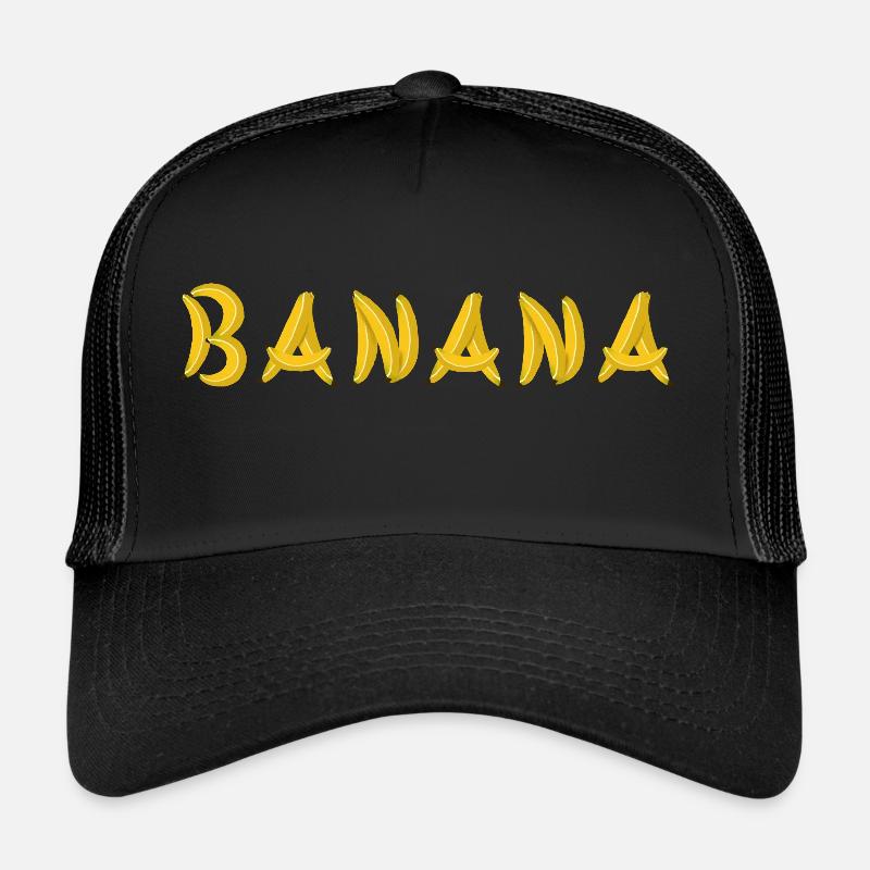 banana - Trucker Cap - black/black