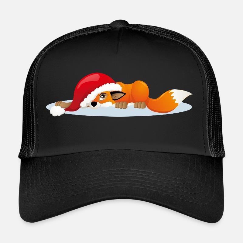 Weihnachtsfuchs - Trucker Cap - Schwarz/Schwarz