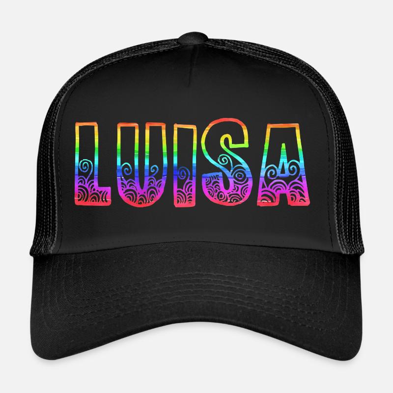 luisa rs regenbogen - Trucker Cap - Schwarz/Schwarz