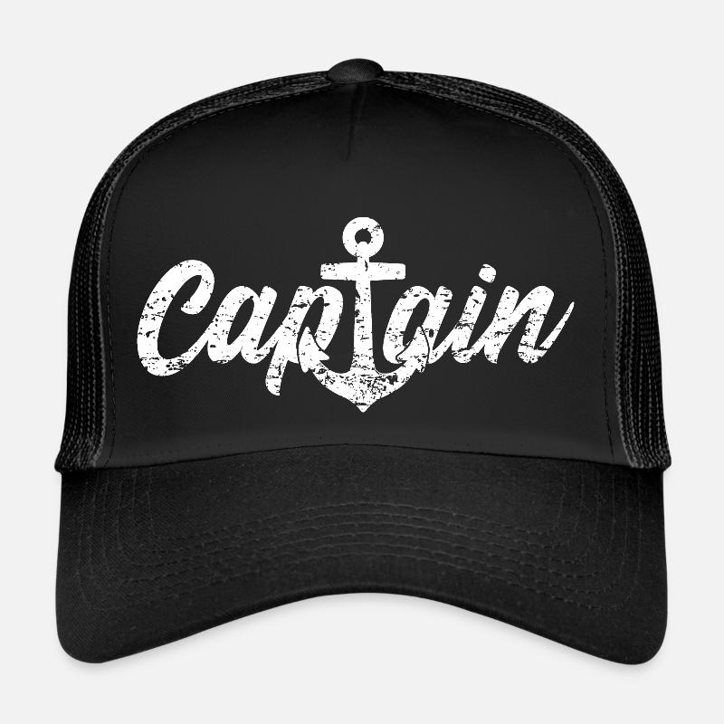 CAPTAIN KAPITÄN - Trucker Cap - Schwarz/Schwarz