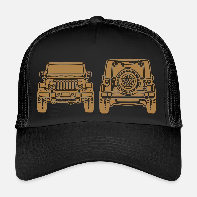 Jeeep Wrangler 5 - Trucker Cap - Schwarz/Schwarz
