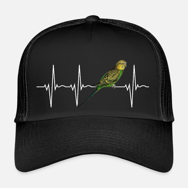 Battement de coeur d'oiseau perruche perruche Casquette trucker 