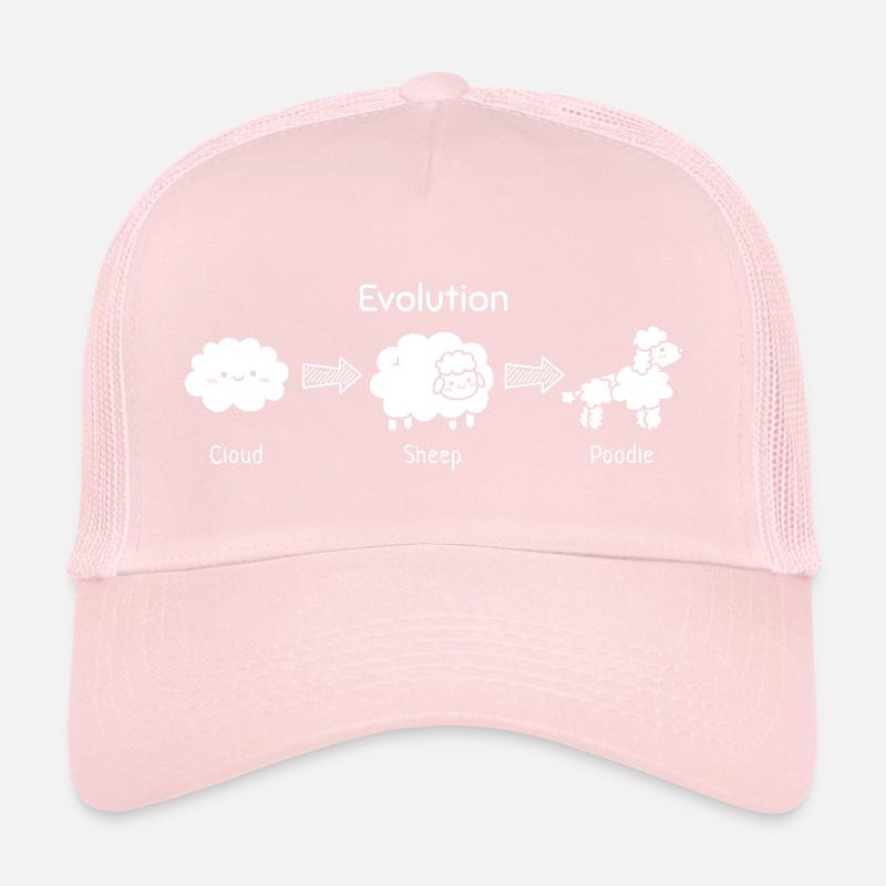Drôle d’évolution du nuage aux moutons et au caniche Casquette trucker 
