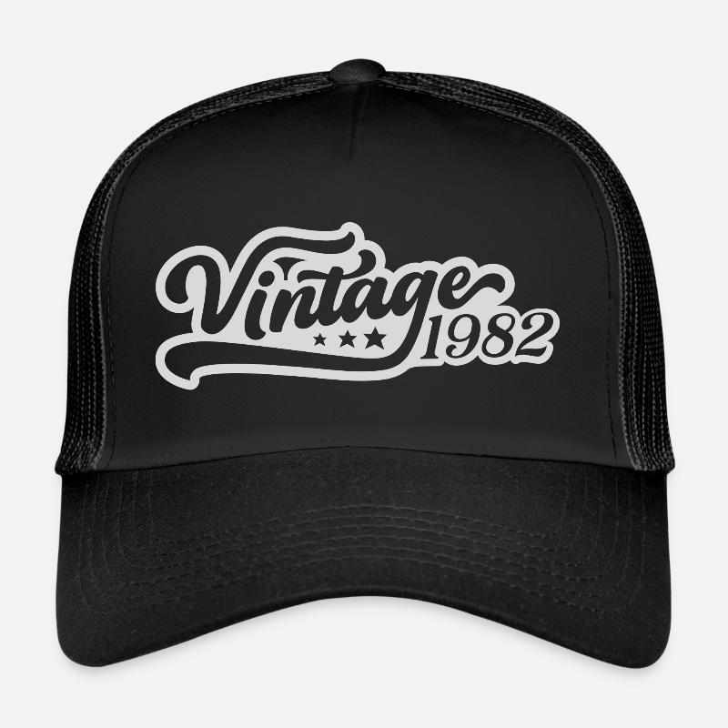 Geschenkidee Mann 40 Jahre personalisierte Mütze - Trucker Cap - Schwarz/Schwarz