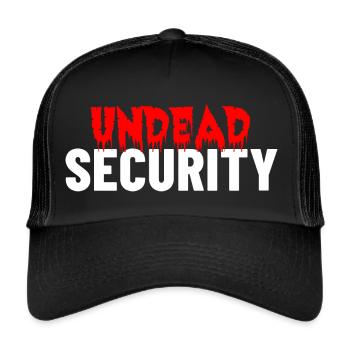 Halloween Undead Security - Trucker Cap - Schwarz/Schwarz - Vorne