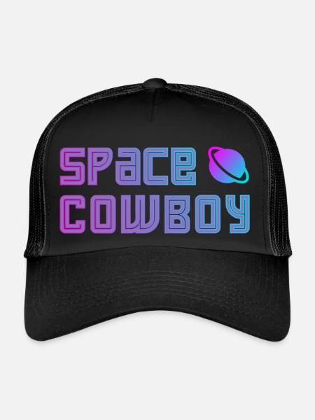 Cowboy de l’espace - Casquette trucker  - noir/noir - Devant