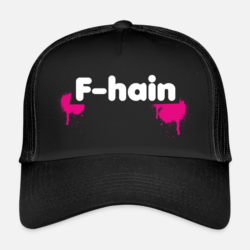 F-Hain Berlin - Trucker Cap - Schwarz/Schwarz