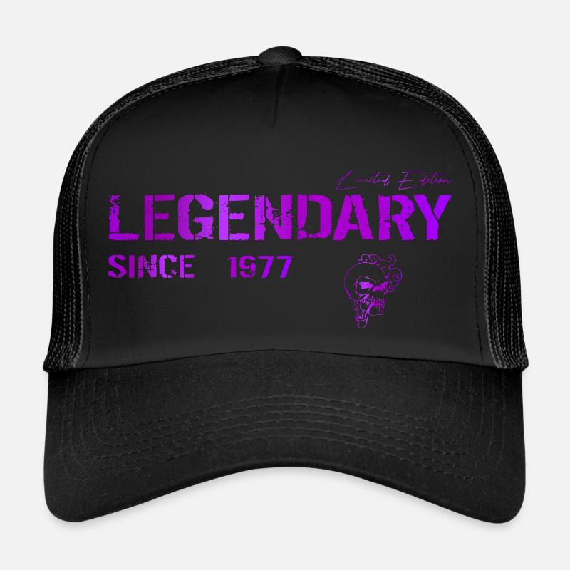 Legendary since 1977 Geschenk - Trucker Cap - Schwarz/Schwarz