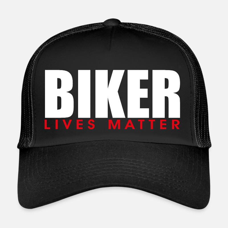 BIKER-LEBEN SIND WICHTIG - Trucker Cap - Schwarz/Schwarz