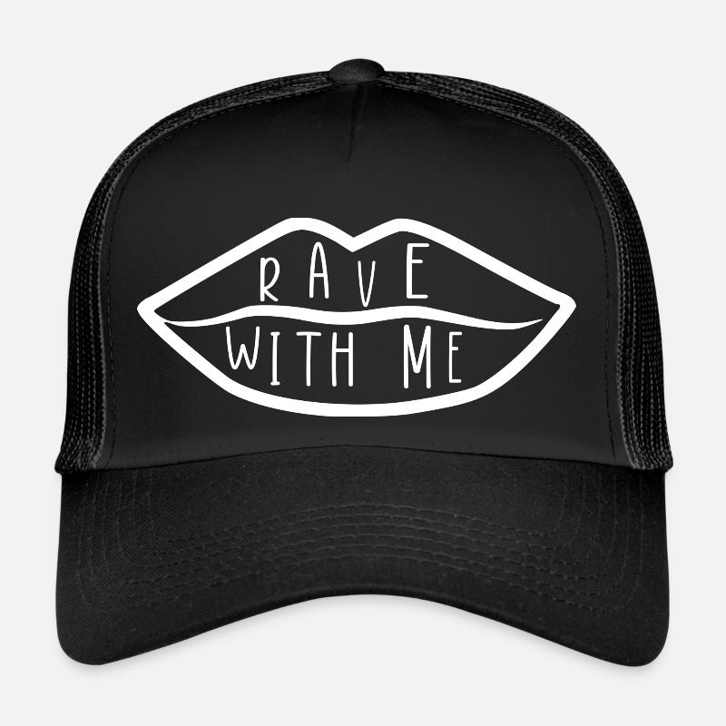 Logo de Rave with me Casquette trucker 