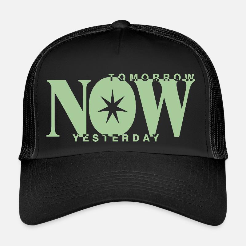 tomorrow now yesterday Trucker Cap