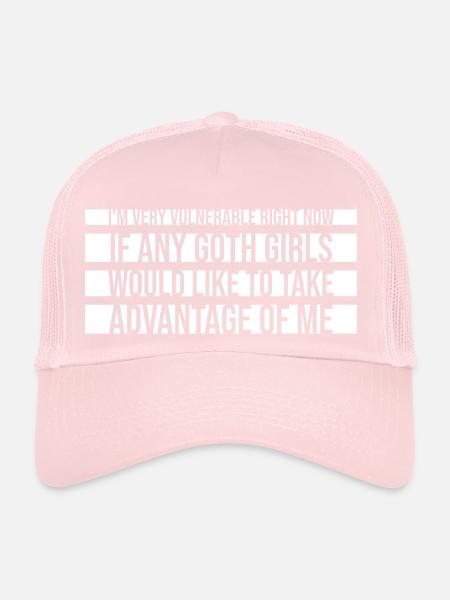 I Was Fighting A Bear Funny Surgery Broken Arm Leg - Trucker Cap - pale pink - Front