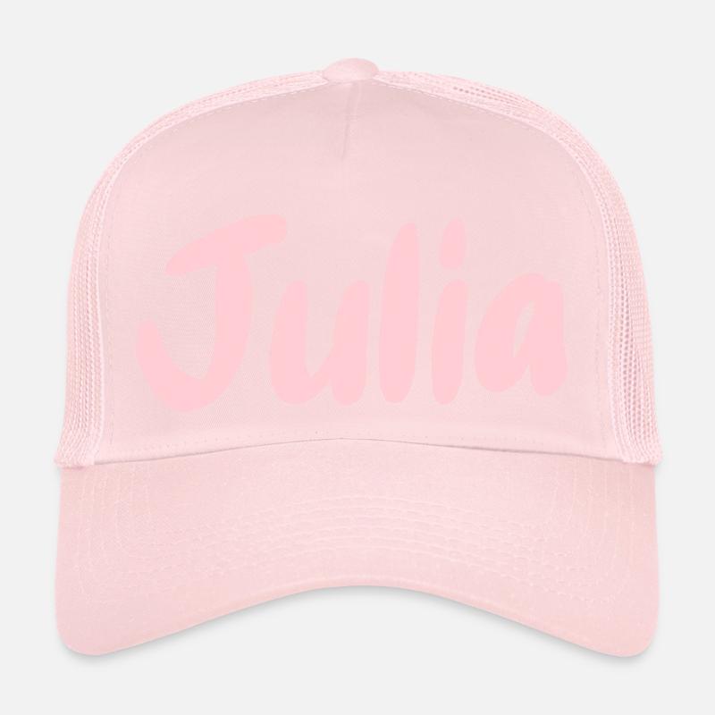 Nom dans le texte Julia en rose Casquette trucker 