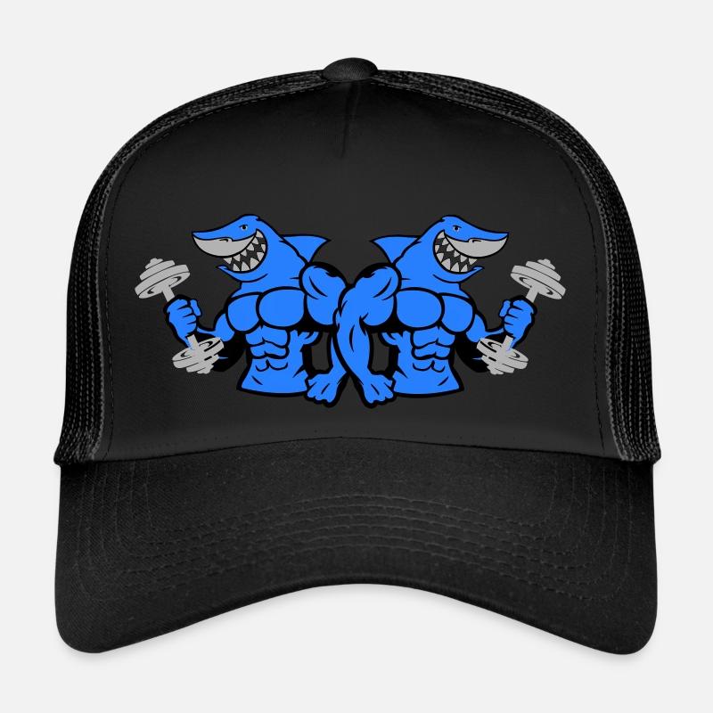 shark hai bodybuilding 2 Trucker Cap