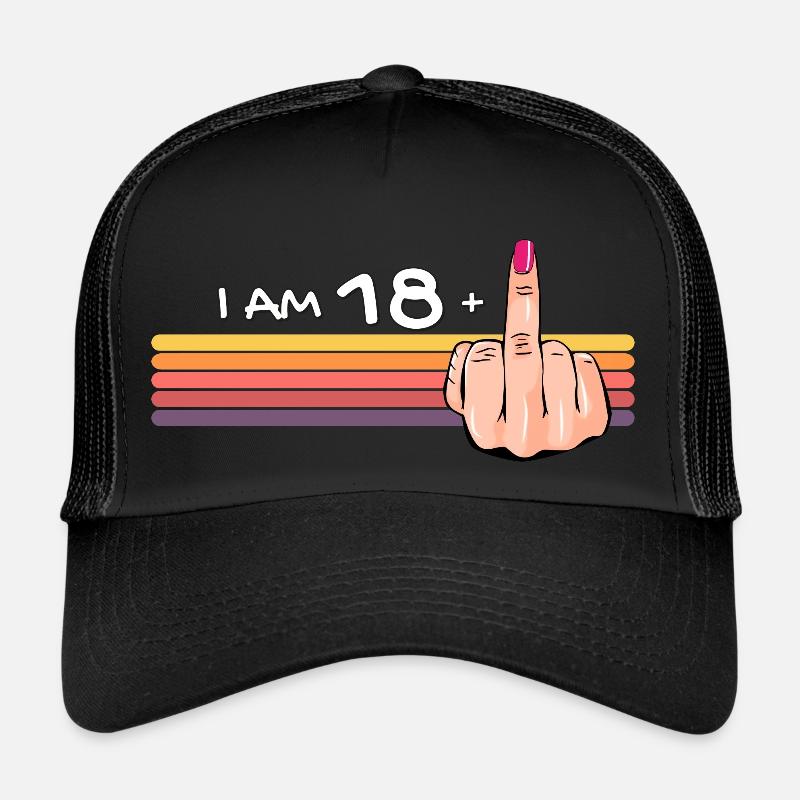 Ich bin 28 + 1 Mittelfinger-Shirt Ich bin 28 plus, Trucker Cap