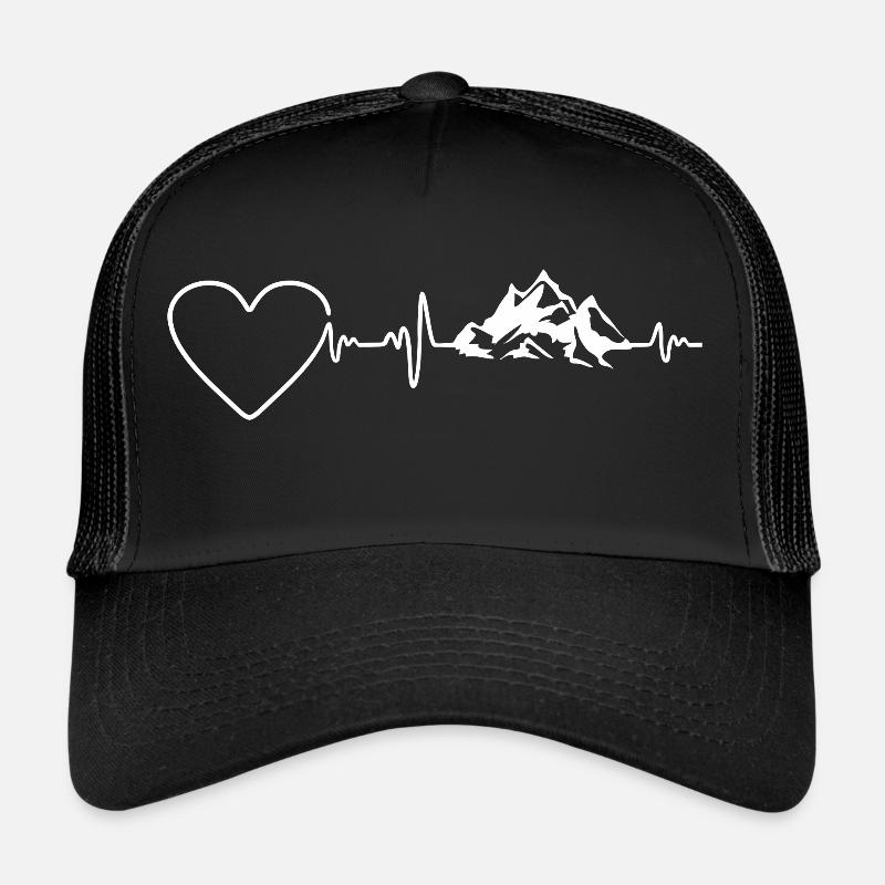 Mountains Heartbeat 2 Trucker Cap