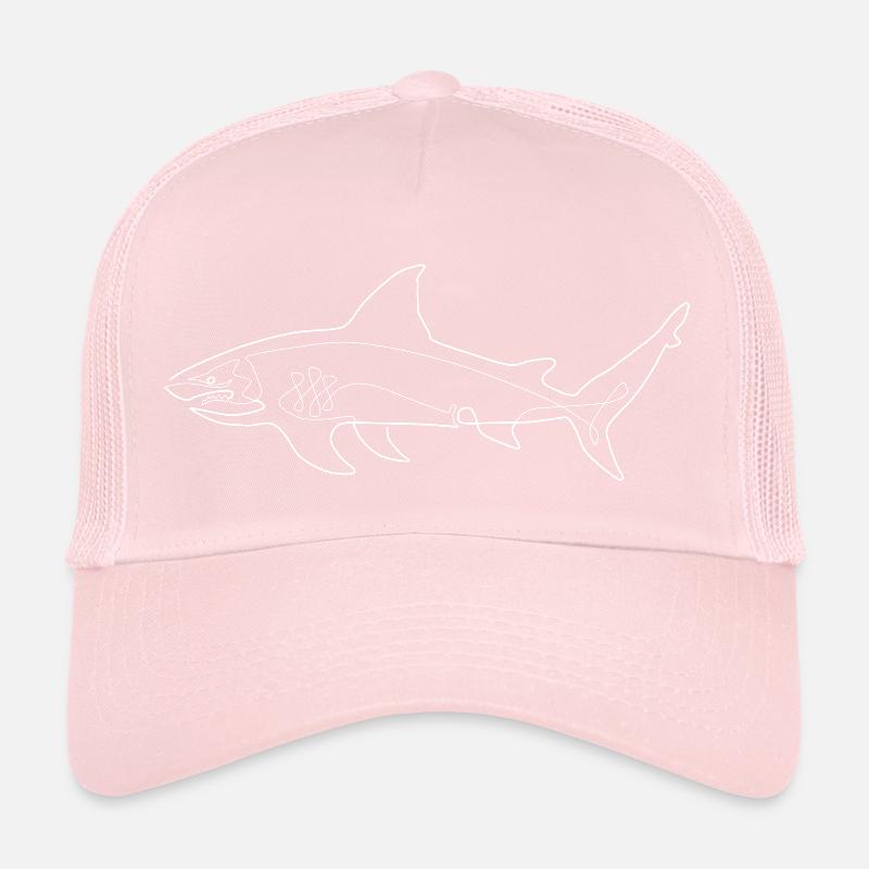 shark white Trucker Cap