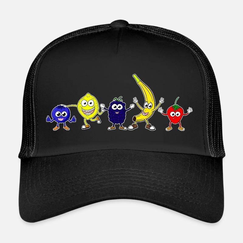 Fruchtfreunde - Trucker Cap - Schwarz/Schwarz