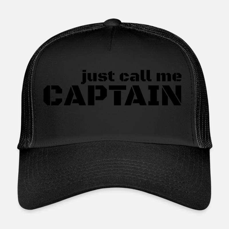 just call me captain - Trucker Cap - black/black
